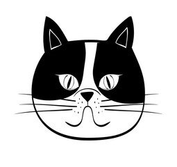Cat concept. Cute cartoon animal icon. vector graphic
