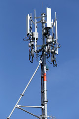 Antenna for Telephone communications in bright sky day time.