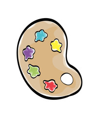 Paint and drawing design. Palette  icon. vector graphic