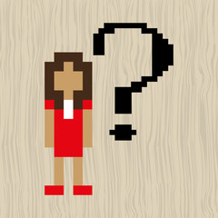 avatar person pixel design 