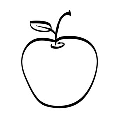 Organic and healthy food design. Apple icon. vector graphic