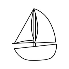 Seal lifestyle design. Sail boat  icon. vector graphic