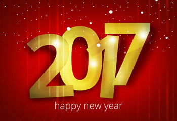 happy new year 2017 3D render