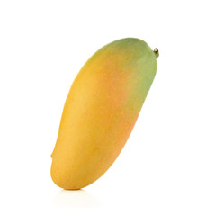 Ripe mango fruit isolated on white background