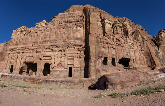 The Palace tomb and the Corinthian tomb, two of the Royal Tombs, Petra , Jordan