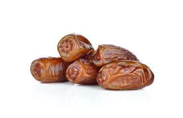 Date palm,date fruit on white background