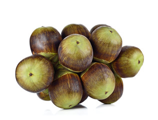 Palmyra palm, Sugar palm, Borassus on white