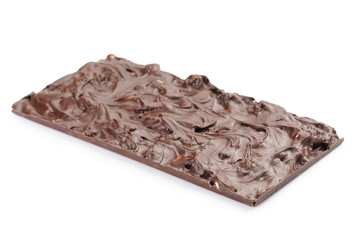 whole homemade bar of chocolate with cashew nuts reverse side