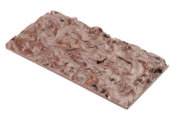whole homemade bar of chocolate with cashew nuts reverse side