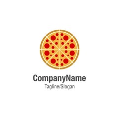 Pizza Slice Food Vector Icon Logo