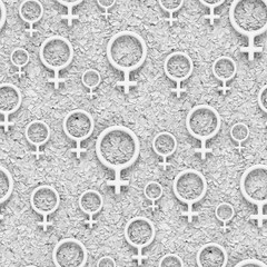 seamless white background with female symbols