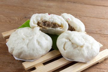 Chinese buns pork steamed