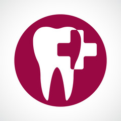 stomatology logo / tooth with cross 
