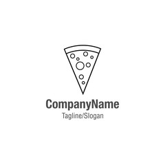 Pizza Slice Food Vector Icon Logo