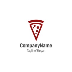 Pizza Slice Food Vector Icon Logo