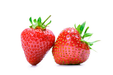 Strawberries isolated on a white