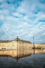 Fotobehang Street view of Place De La Bourse in Bordeaux city, France Europ © ilolab