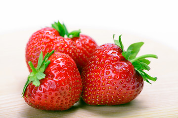 Strawberries isolated on a white