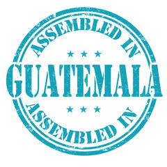 Assembled in Guatemala stamp