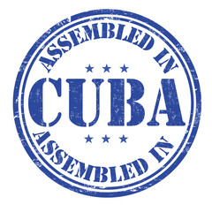 Assembled in Cuba stamp