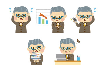 ビジネスマンの困った顔　その1