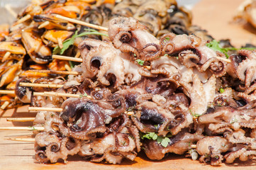 fried octopus grilled