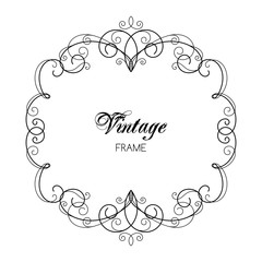 Vintage calligraphy frame