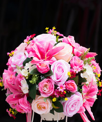 The background image of the colorful flowers