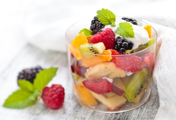 Healthy fruit salad.