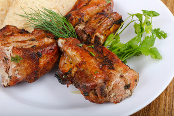 Pork ribs bbq