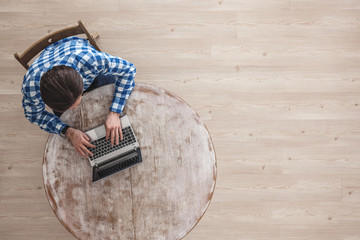 Man working with laptop