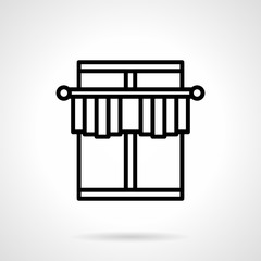 Window decor black line vector icon