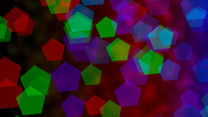 Colorful hexagon-shape abstract background, digital graphic resource