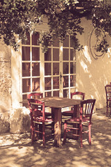 picturesque terrace in southern France