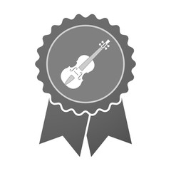 Isolated award badge with  a violin