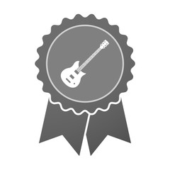 Isolated award badge with  an electric guitar