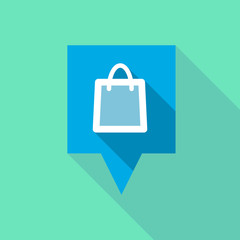 Long tooltip icon with a shopping bag