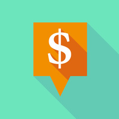 Long tooltip icon with a dollar sign