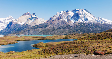 Horns of Towers of the Paine, Patagonia, Chile.