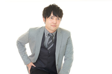 微笑むビジネスマン