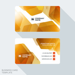 Creative Business Card Template with Abstract Background. Vector Illustration. Stationery Design