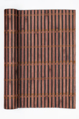 Frame made of bamboo mat in the form of a scroll, manuscript