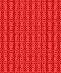 simple seamless knitting red pattern, vector background - 113748983