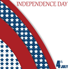 July 4 Independence day background. Poster. Vector.