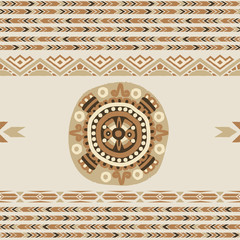 Ethnic  seamless pattern with tribal aztec motives. Ethnic stylized abstract wallpaper. Aztec pattern.Vector seamless background with folk elements .
