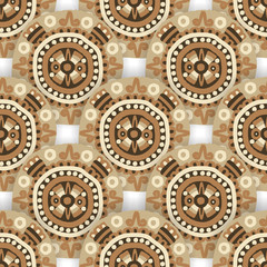 Fototapeta na wymiar Seamless ethnic tribal pattern with aztec motives. Ethnic stylized abstract wallpaper. Aztec pattern.Vector seamless background with folk elements .