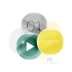 Colorful glass circles composition