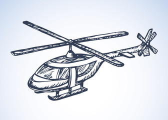 Helicopter. Vector drawing