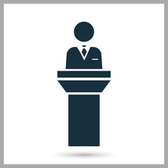 Teacher icon on the background