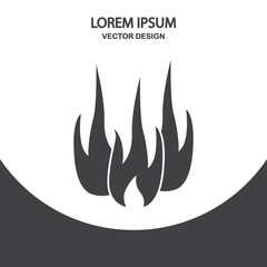 Fire icon on the background